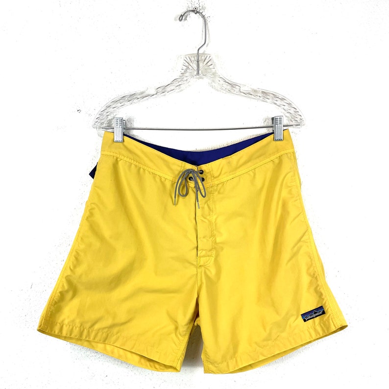 vintage Patagonia Bright Yellow Classic Board-shorts Taille 33 image 1