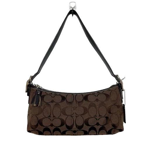 Authentic Y2K Coach Brown Signature Sufflette Cloth Shoulder Bag