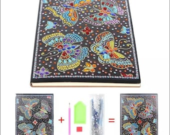 Tekijun Diamond Painting Kits DIY Dragonfly Special Shaped Diamond Painting 50 Pages A5 Notebook Notepad