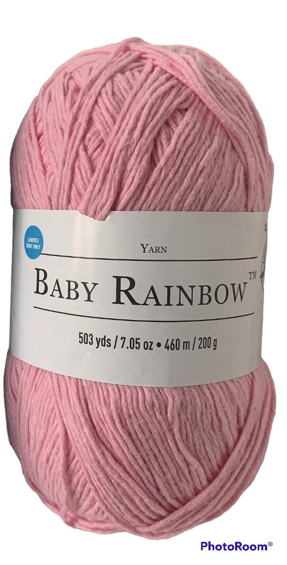 3 BABY RAINBOW in LIGHT PINK Yarn by Loops & Threads 503yds/460m 7.05oz/200g