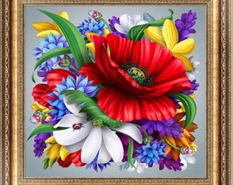 DIY 5D Diamond Painting, Partial Drill
