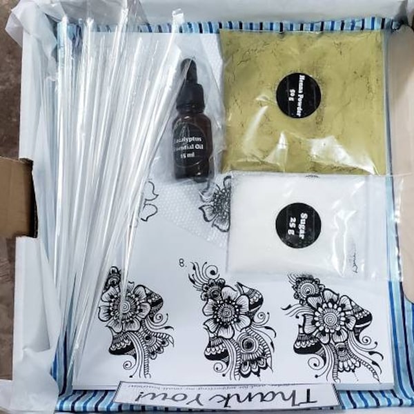 Henna Tattoo Kit Etsy