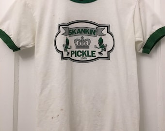 Authentische 90er Jahre Skankin' Pickle Concert T/Ringer T