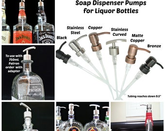 Unique Gift Idea Soap Dispenser for Upcycled Bottles / DIY Alcohol Themed Birthday Gifts / Makers Mark Soap Dispenser for 21st Birthday Him