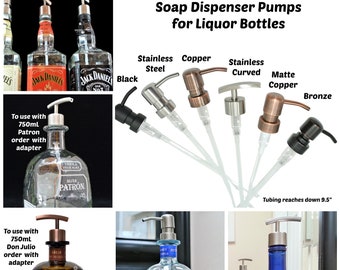 Unique Housewarming New Home Gift / DIY Bathroom or Kitchen Soap Dispenser for Upcycled Empty Bottles / Home Bar Accessories Decorations