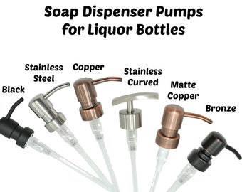 BEST SELLER Soap Dispenser for Liquor Bottles / DIY a Patron Crown or Jack Daniels Soap Dispenser / Metal Soap Pump for Hand Soap Dispensers