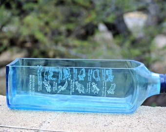 Bombay Sapphire Alcohol Bottle Decor / Alcohol Gifts Gin Gifts / Gin Bottle Decor / Succulent Bottle Planter / Serving Tray