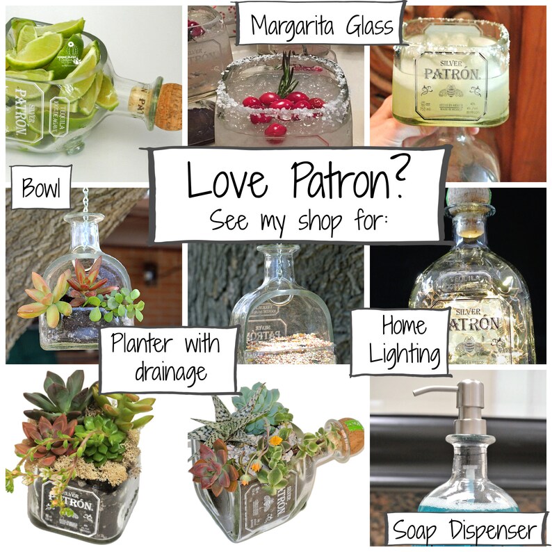 1 Patron Margarita Glass / Margarita Bar / Patron Bottle Etsy