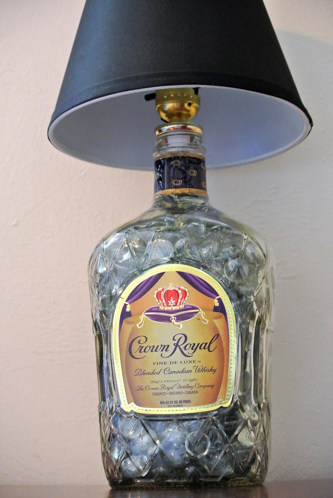 Crown Royal Glass Bottle Lamp / Liquor Bottle Lamp / Man Cave Etsy
