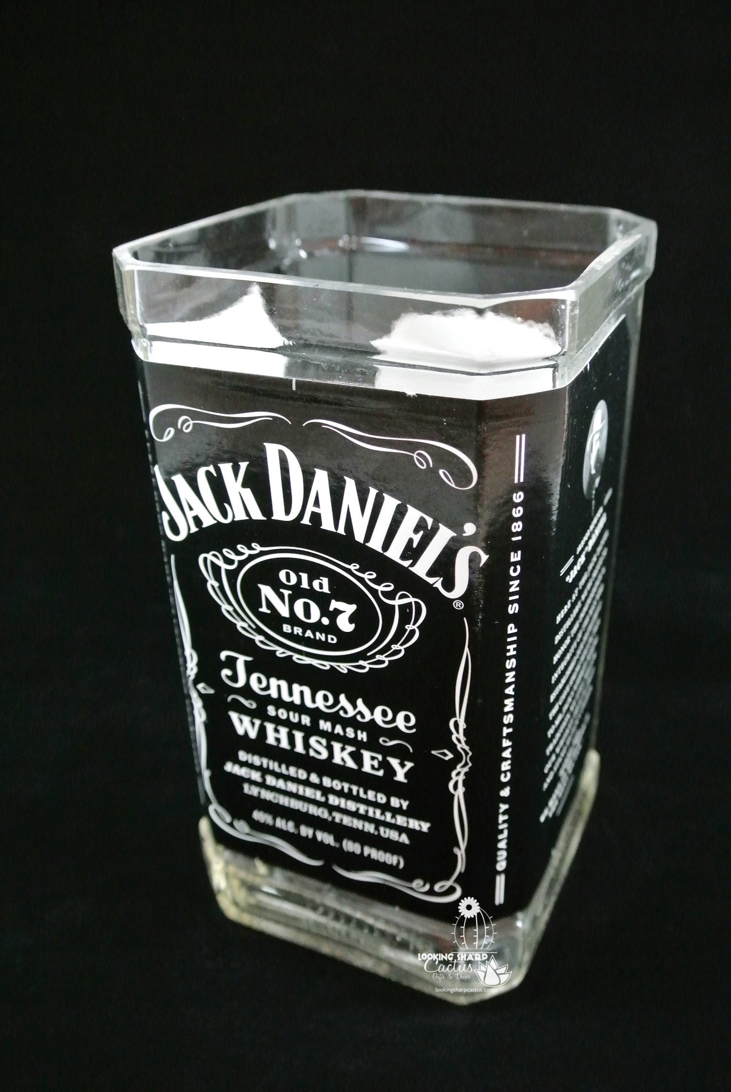 Jack Daniels Drinking Glass or Vase / Whiskey Gifts for Dad / Etsy