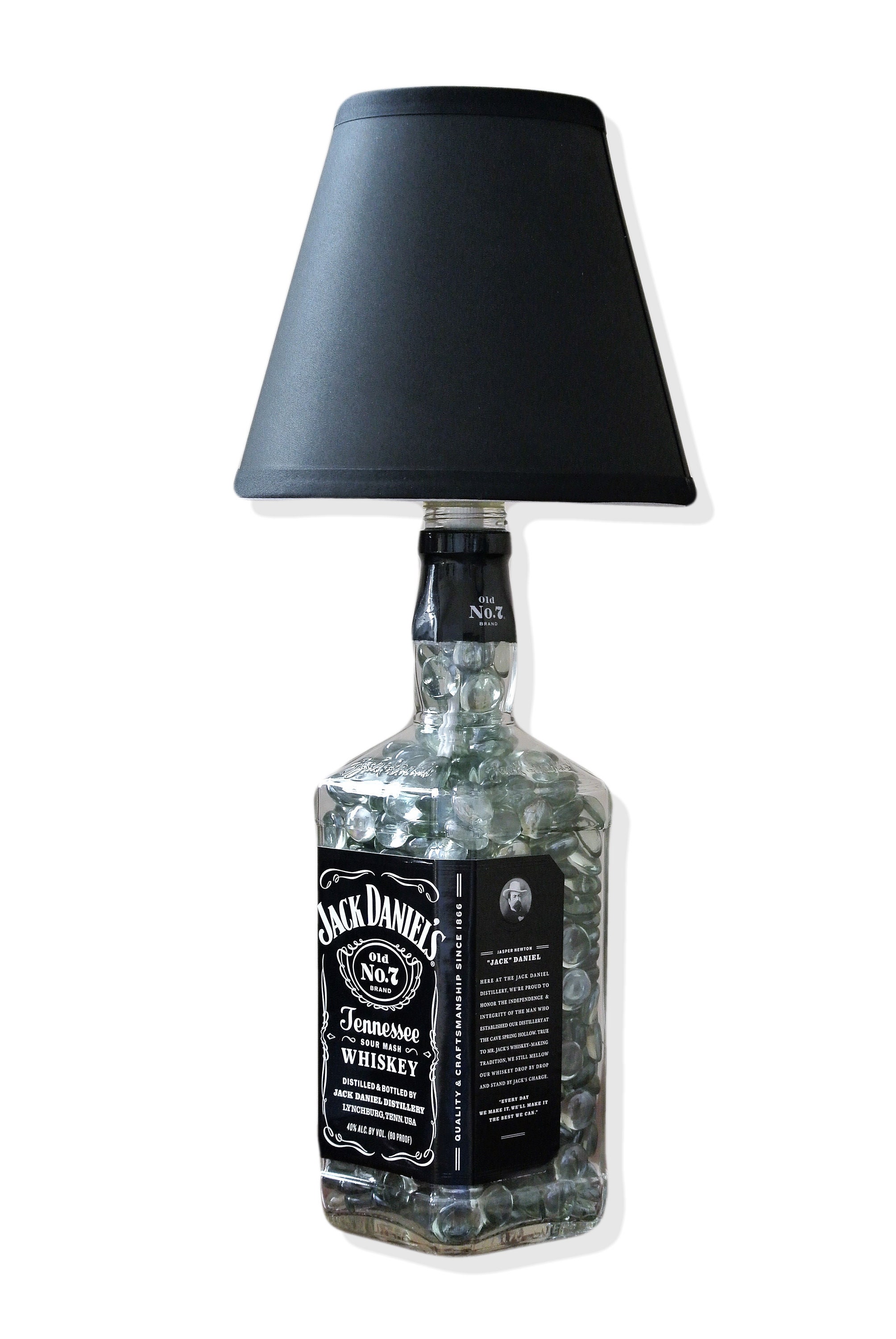 Big Jack Daniels Glass Bottle Lamp / Liquor Bottle Lamp / Etsy