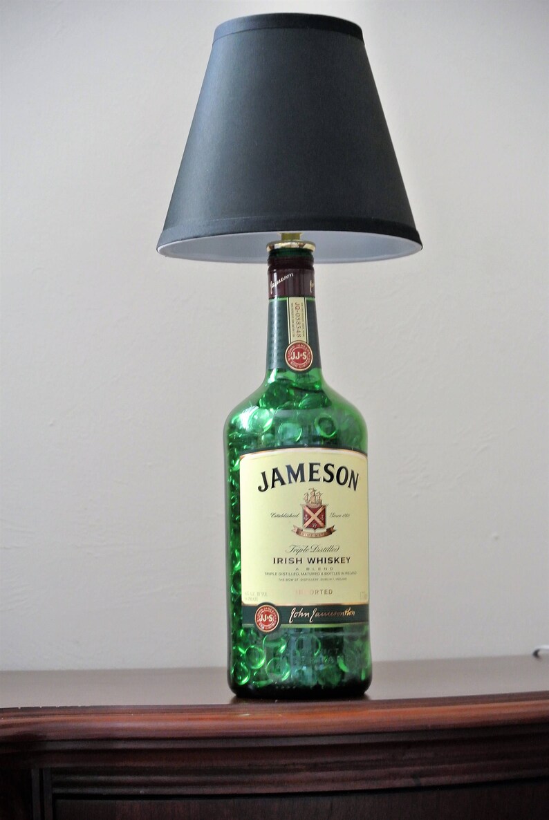 Jameson Glass Bottle Lamp XL / Liquor Bottle Lamp / Man Cave Etsy