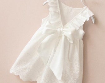white summer dress baby girl