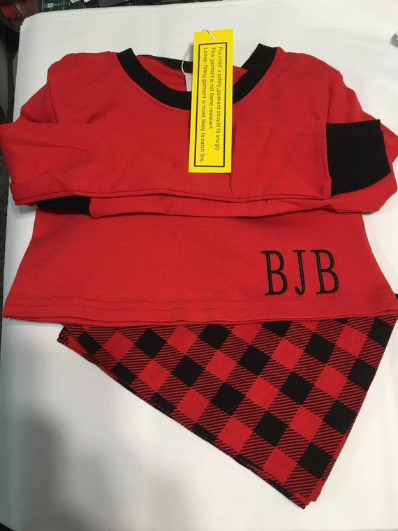 Unisex Christmas Pajamas, Mens Christmas Pajamas, Personalized Christmas Pajamas, Adult Christmas Pajamas, Buffalo Plaid, Buffalo Check