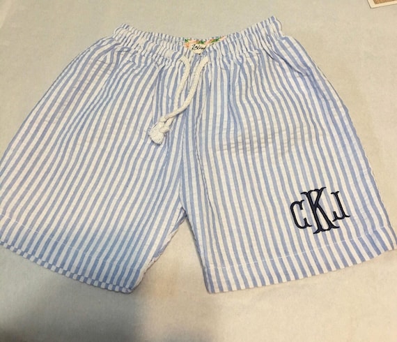 Swim Trunks, Swimsuit, Seersucker, Baby, Toddler, Boys, Red, Light Blue, Green, Navy, Ready to Ship