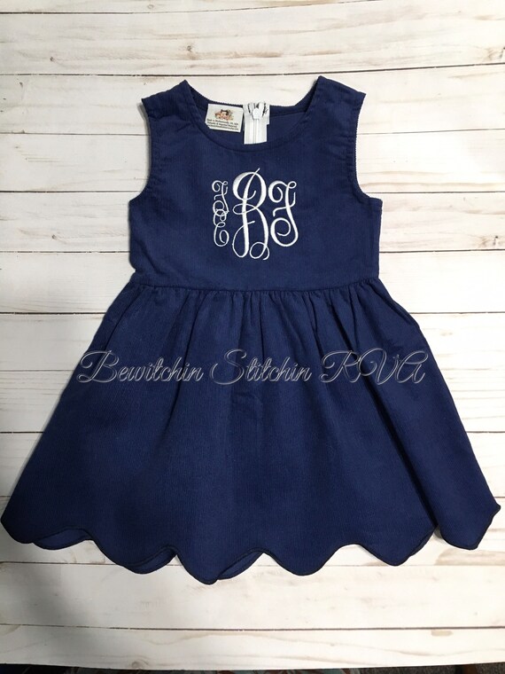 Personalized Corduroy Jumper Dress, Corduroy Dress, Navy Dress, Navy Jumper, Girls, Toddlers, Babies