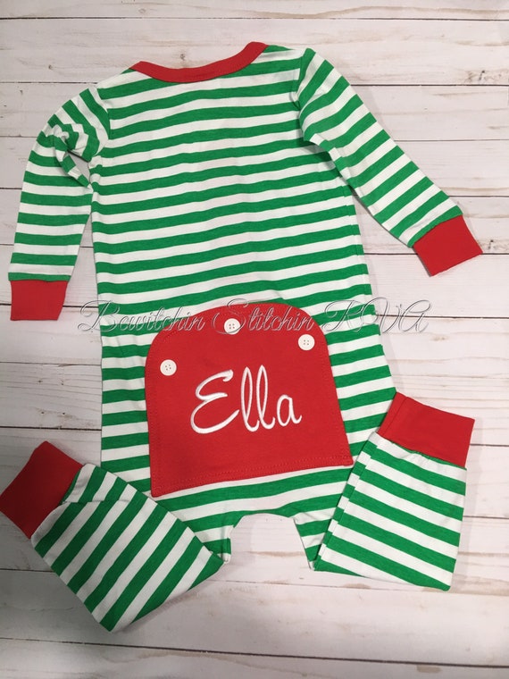 Personalized Faux Butt Flaps Christmas, Unisex Kids Christmas Butt Flaps, One-Piece Union Suit,Long Johns,Tapered Legs w cuffs