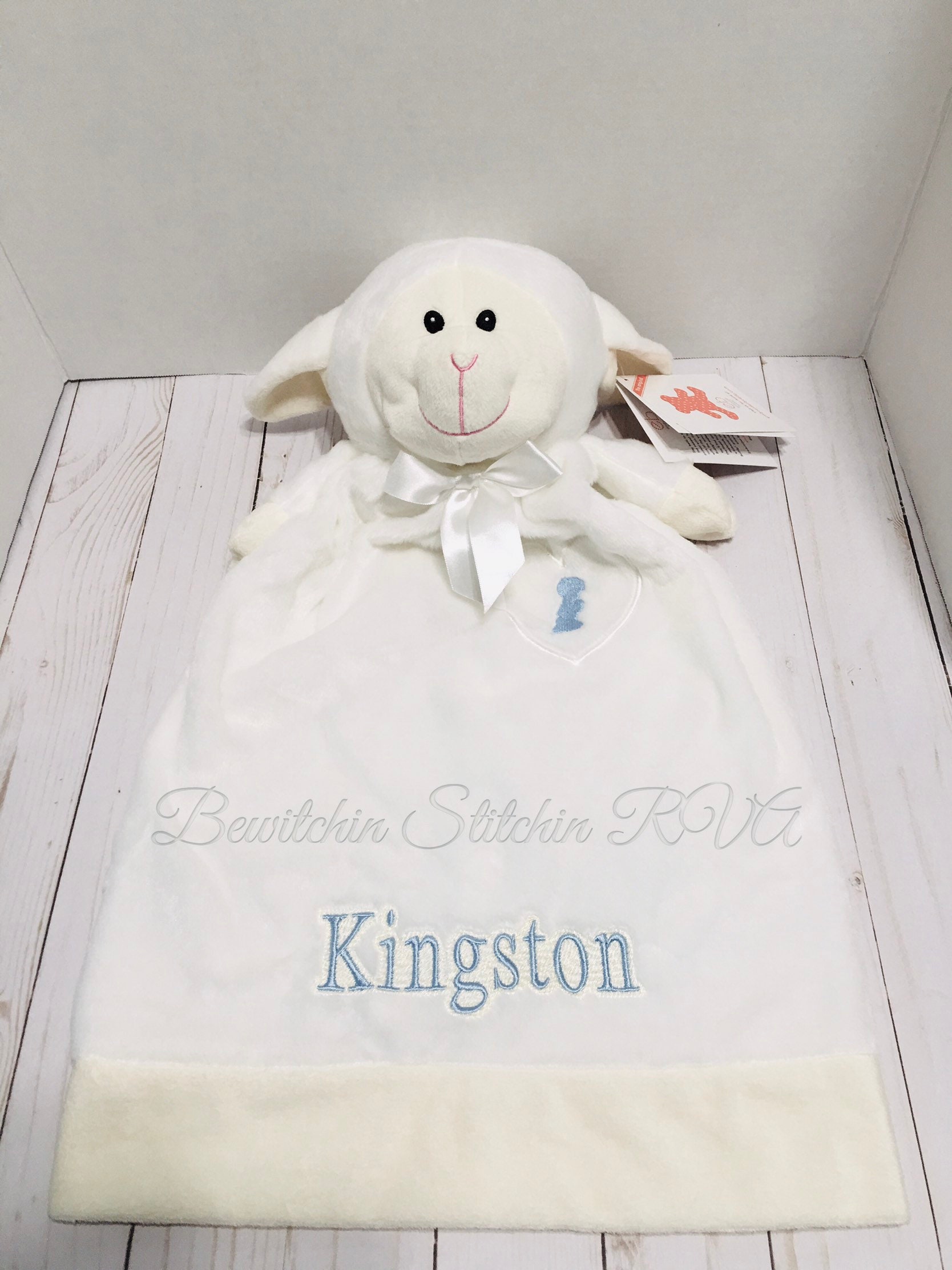 Personalized Plush Lamb Blankey Buddy Lamp