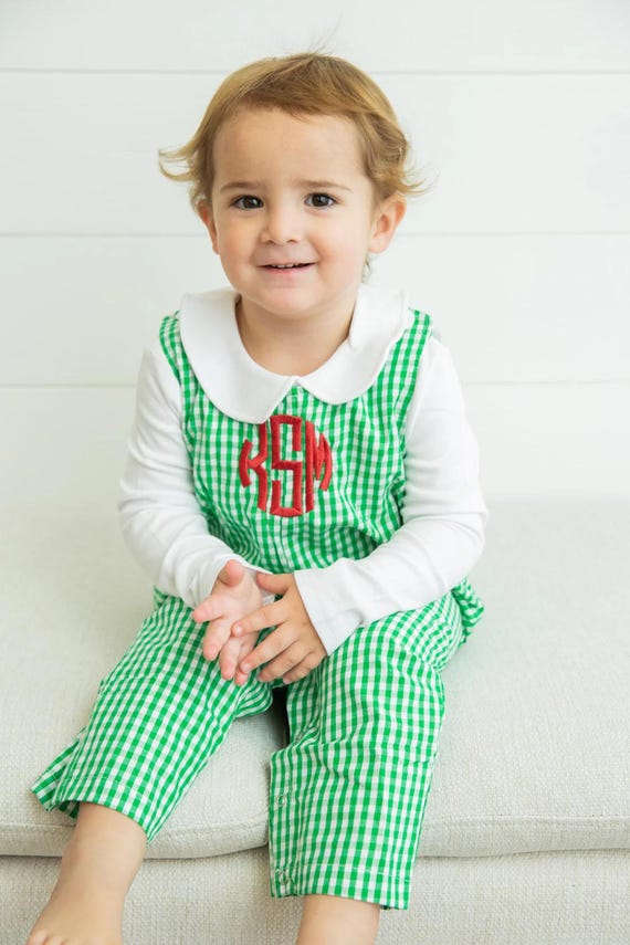 Personalized Gingham Longall, Green Gingham Longall, Red Gingham Longall, Navy Gingham Longall, Christmas Longall, Black Gingham