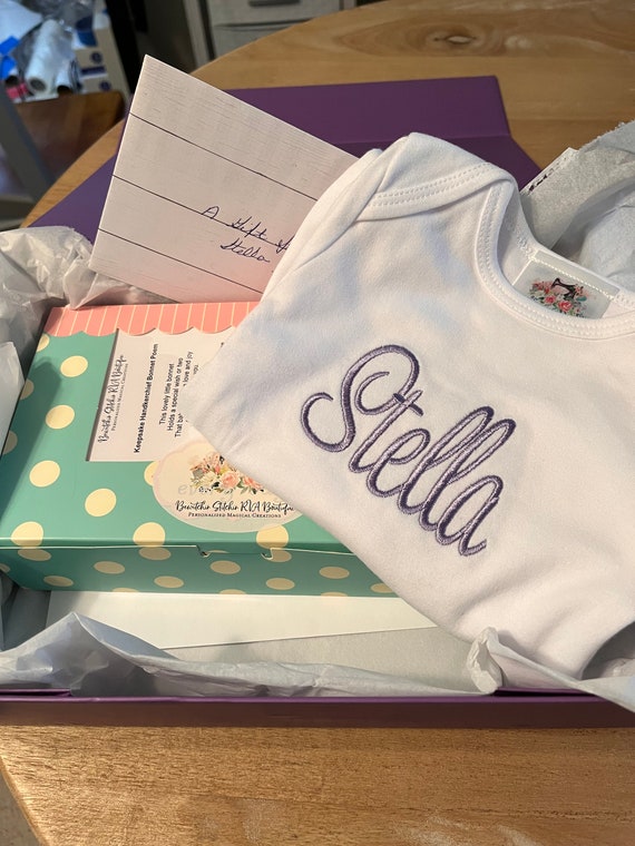 Personalized Unisex Infant Gown, White