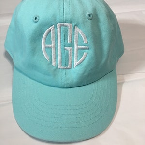 Monogrammed Ladies Baseball Hats, Low Profile, Adjustable Back Strap, 100% Cotton, Mint, Lavender, Navy, Stripe, Flamingos, Pineapples