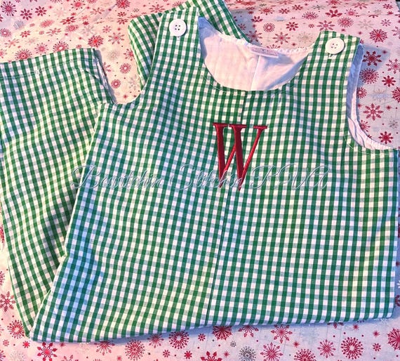 Personalized Gingham Longall, Green Gingham Longall, Red Gingham Longall, Navy Gingham Longall, Christmas Longall, Black Gingham