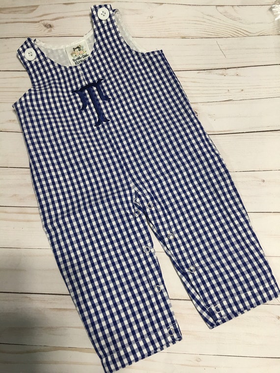 SALE Personalized Light Blue Gingham Longall, Green Gingham Longall, Red Gingham Longall, Navy Gingham Longall, Black Gingham