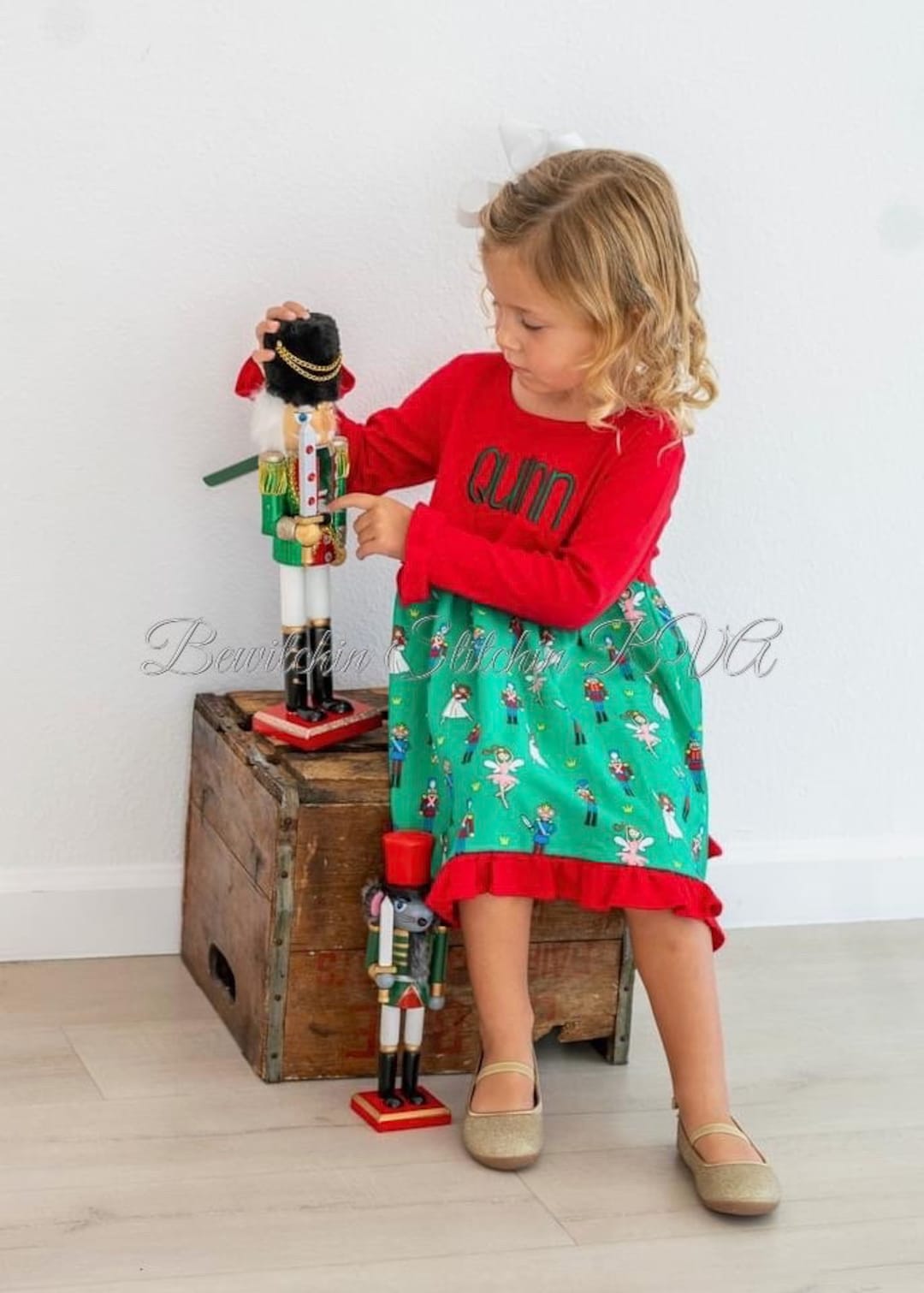 Personalized Girls Christmas Nutcracker Dress,toddler Nutcracker Dress