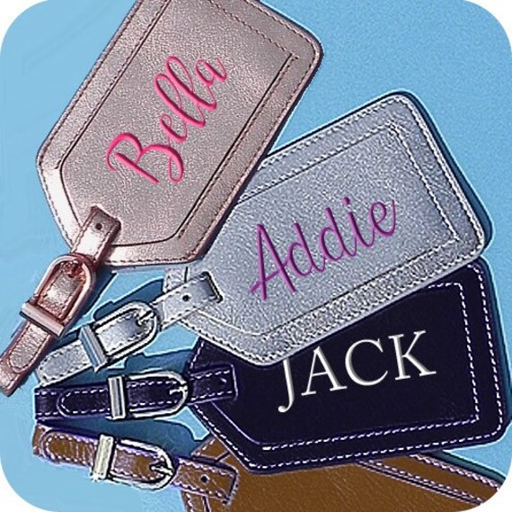 Leather Luggage Tag, Luggage Tags, Personalized