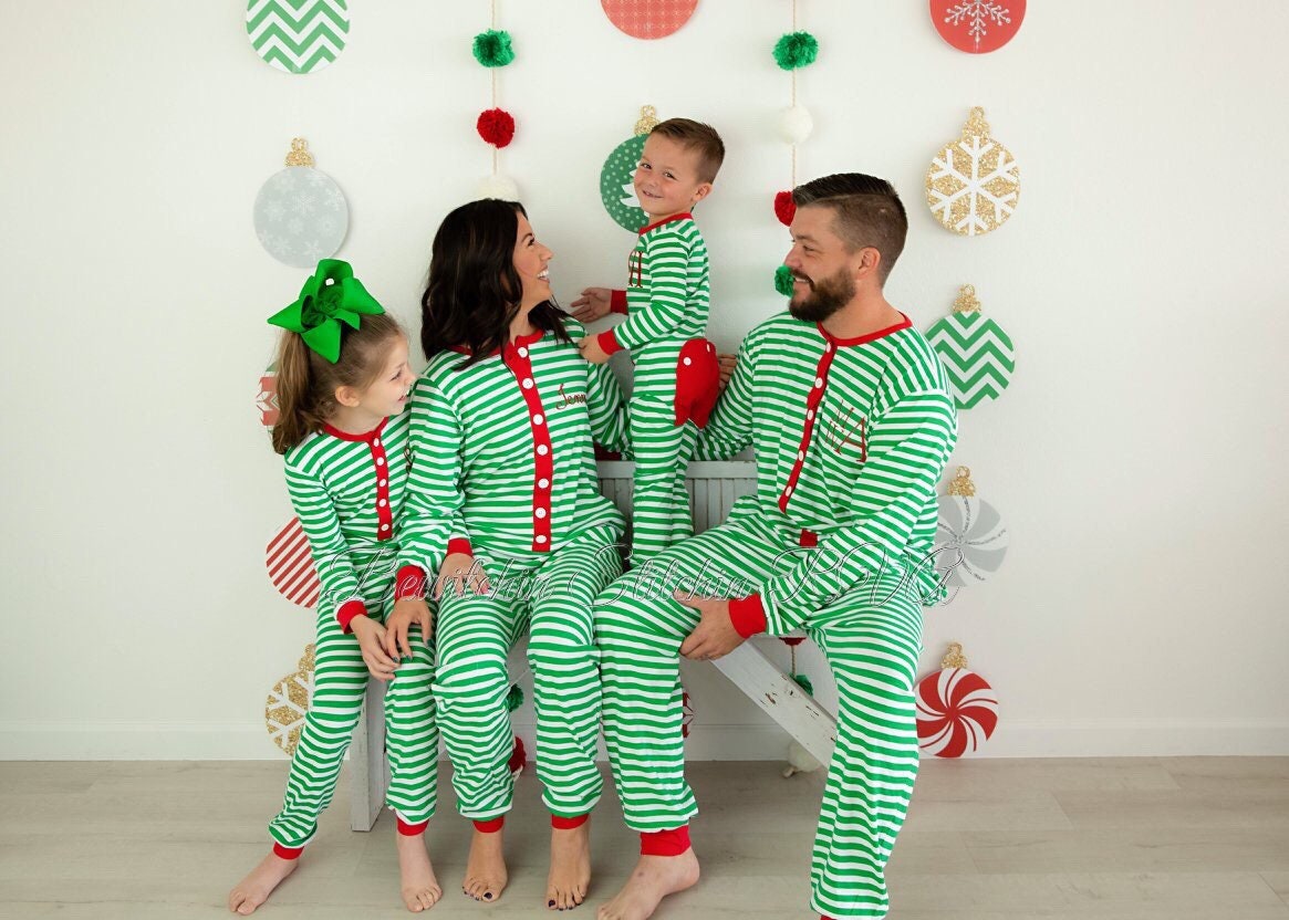 Personalized Butt Flap Christmas Pajamas Unisex Adult Christmas PJs