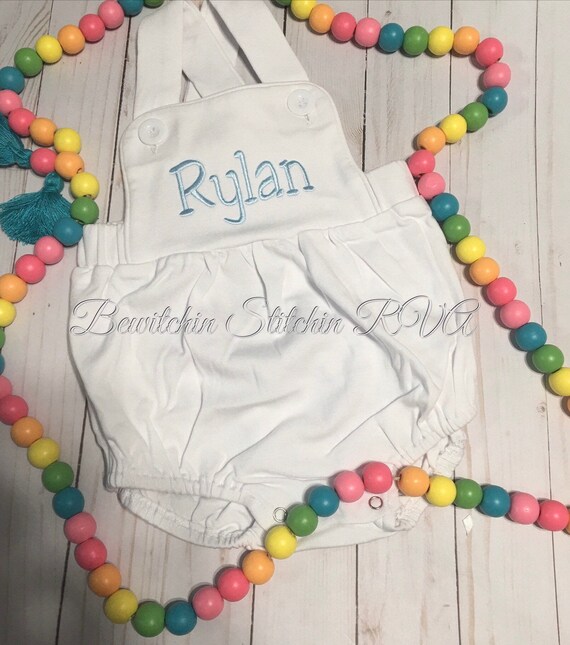Personalized Light Blue Unisex Sunsuit, Vintage Style Sunsuit, Boy Sunsuit, Girl Sunsuit, Toddler Sunsuit, Navy Sunsuit, SHIPS FREE