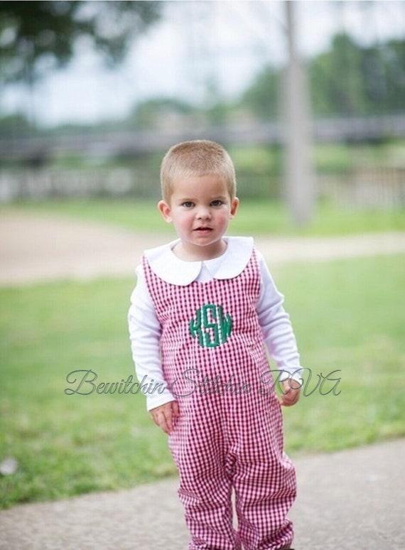Personalized Red Gingham Longall, Gingham Longall, Red Gingham Longall, Navy Gingham Longall, Green Gingham Longall, Black Gingham