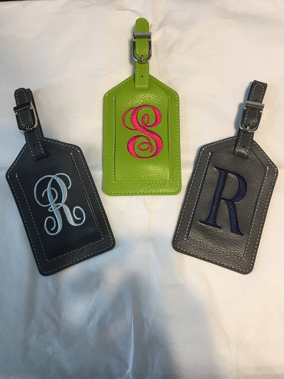 Leather Luggage Tag, Luggage Tags, Personalized