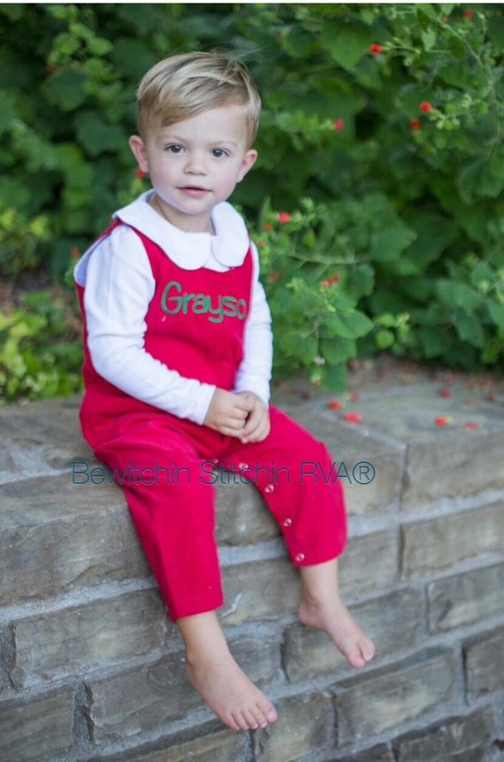 Corduroy Longall, Personalized Longall, Fully Lined, Baby, Toddler, Girls, Boys, Red, Navy, Kelley Green, Chocolate Brown, SHIPS FREE