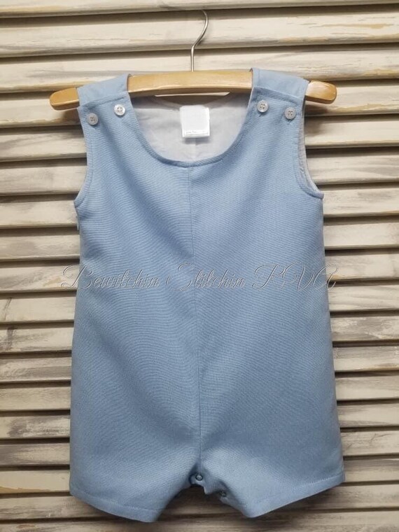 Personalized Light Blue Jon Jon, Fully Lined Jon Jon, Light Blue Jon Jon, Monogrammed Jon Jon, Shortall