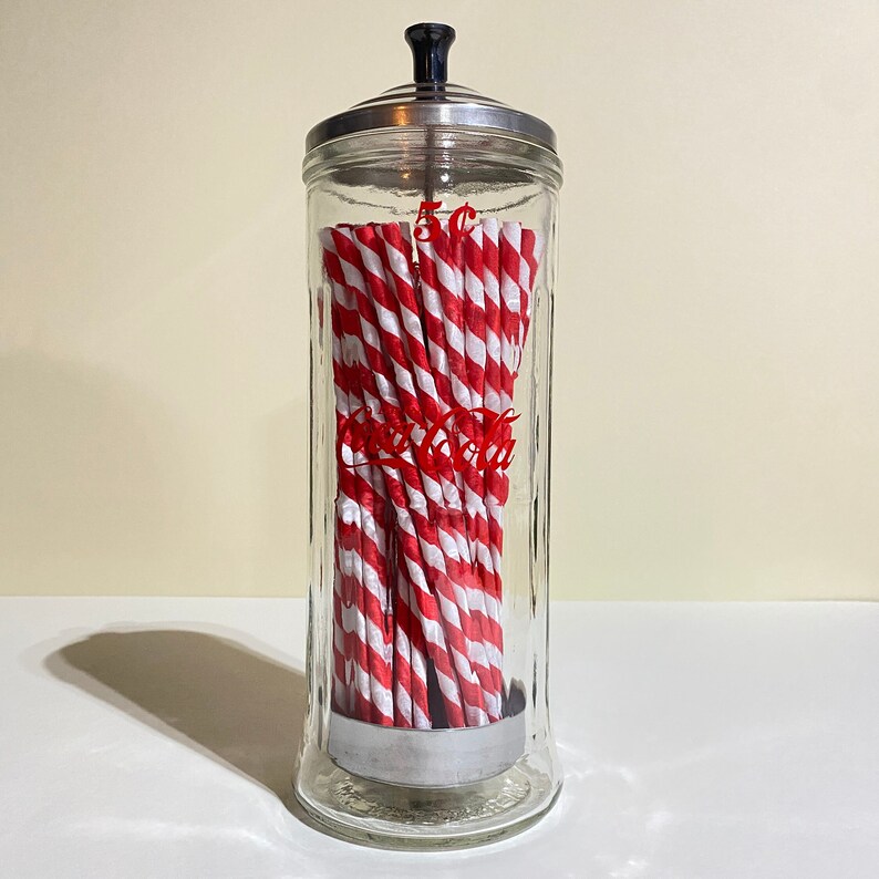 Rare Vintage Antique Retro Cocacola Straw Dispenser Etsy