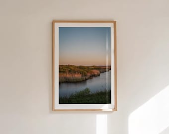 Parker River National Wildlife Refuge Druck, Newburyport Mass Salt Marsh Wandkunst, Küstenlandschaft in Neu England, Goldene Stunde Naturfoto