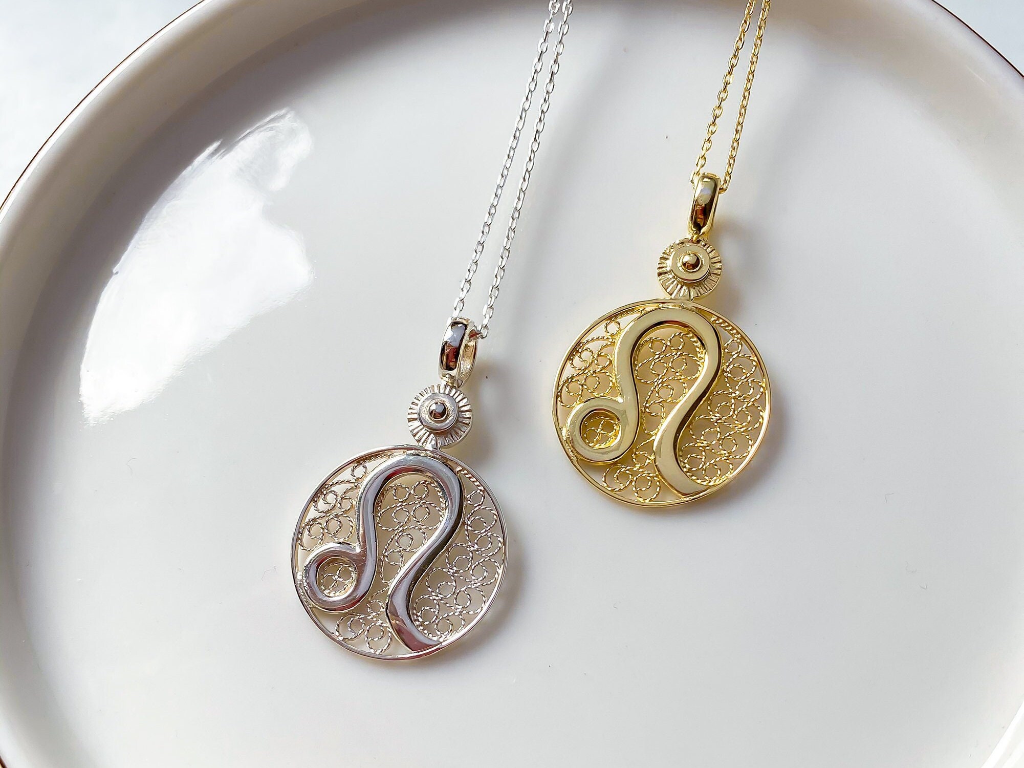 Leo Zodiac Necklace Leo Sign Astrology 