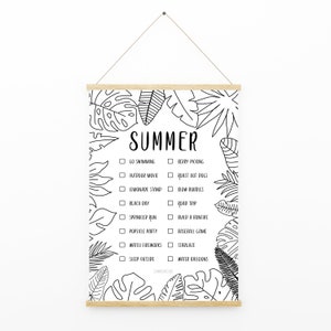 Palm Summer Poster Bucket List