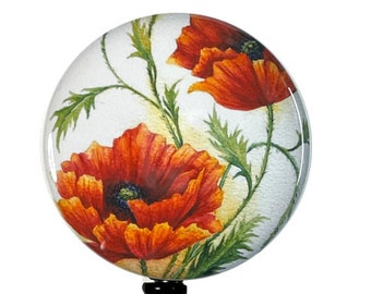 Poppies  Retractable Badge Reel, 24 Poppy images to choose from.