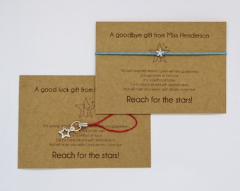 Class of 2026 bracelet. Teacher to students Gift for student from teacher. Student teacher goodbye gifts. Personalised wish bracelets charms