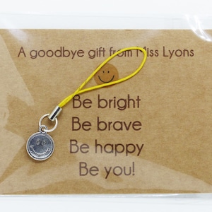 Personalised gifts from teacher to students pupils. Charm & message card. Class of 2023. Good luck End of term gift girls and boys image 8