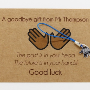 Personalised gifts from teacher to students pupils. Charm & message card. Class of 2023. Good luck End of term gift girls and boys image 5