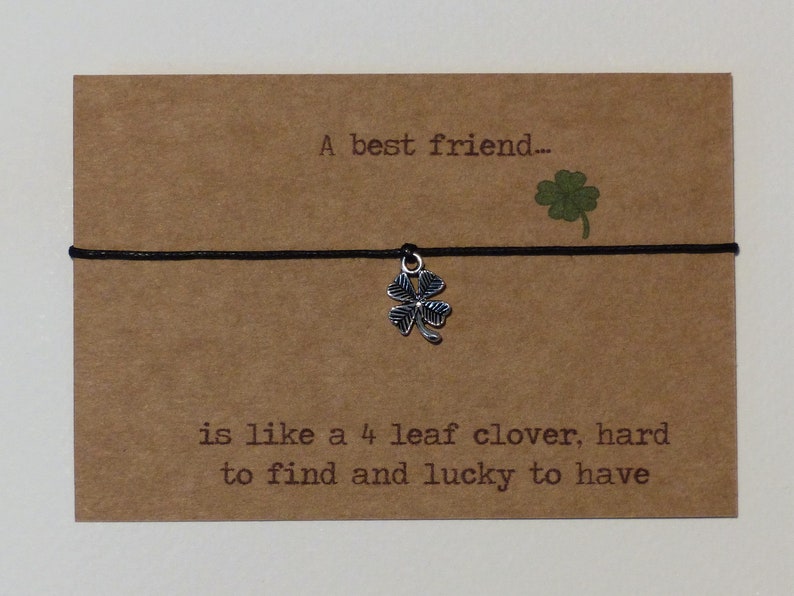 Goodbye gift Wish Bracelet with Poem Personalised optional Choice of colours. Friends are like stars Best Friend Birthday gift
