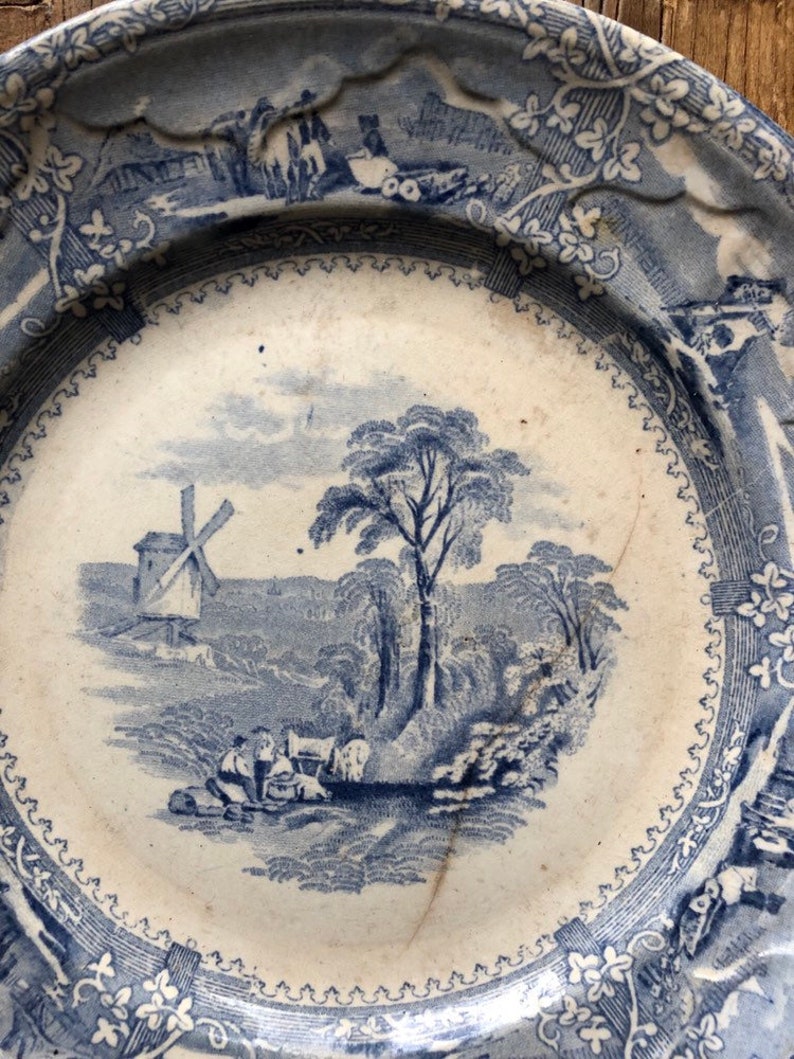 1850/'s antique transferware plate