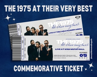 Custom The 1975 At Its Very Best Souvenir Ticket