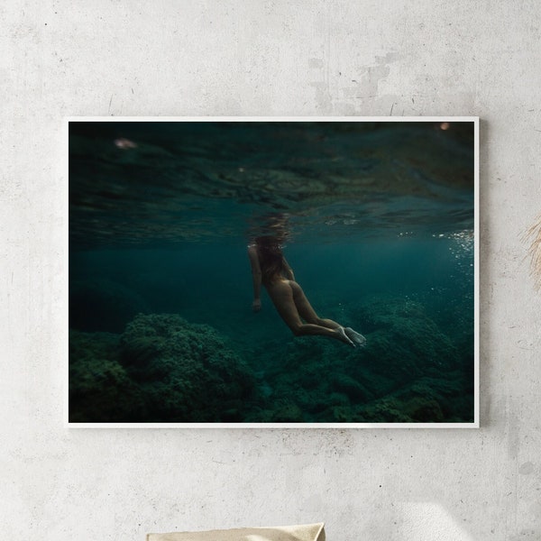 Aufstieg | Fine Art Fotografie | Ocean Woman Nude Corse Korsika Mittelmeerinsel Unterwasser