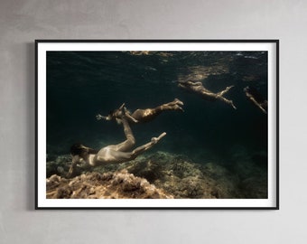 Swim Four | Fine Art Photograph | Ocean Women Corse Corsica Mediterranean Island Underwater
