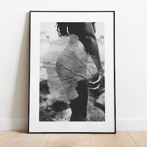 Black and White Coral Nature Sea Woman