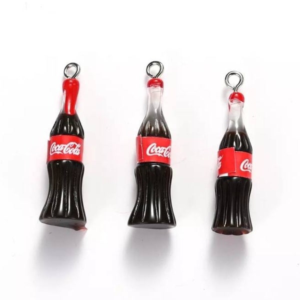 SODA Drink Charms Drink Pendant Soda Charm Pop Charms DIY Necklace Bracelet Earrings DIY 9mm x 29mm